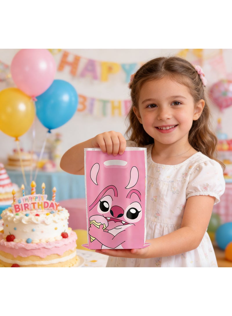 Lilo & Stitch 10 قطع من أكياس هدايا حفلة الخياطة. مثالية لحفلات الكرتون، رائعة للأطفال، ومناسبة للفعاليات العائلية، الجوائز. - Image 4